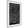 Plakat - Plan miasta: Monachium (ciemny)