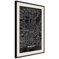 Plakat - Plan miasta: Monachium (ciemny)
