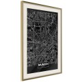 Plakat - Plan miasta: Monachium (ciemny)