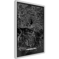 Plakat - Plan miasta: Hamburg (ciemny)