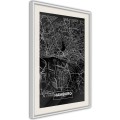 Plakat - Plan miasta: Hamburg (ciemny)