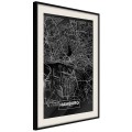 Plakat - Plan miasta: Hamburg (ciemny)