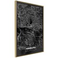 Plakat - Plan miasta: Hamburg (ciemny)