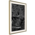 Plakat - Plan miasta: Hamburg (ciemny)