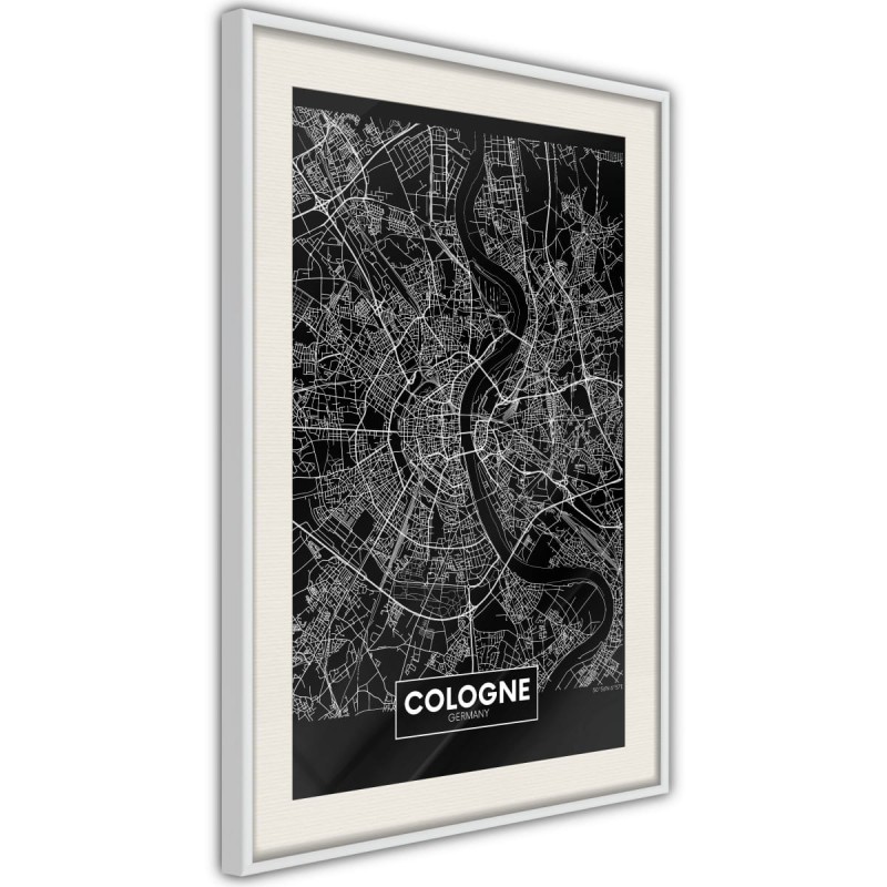 Plakat - Plan miasta: Kolonia (ciemny)