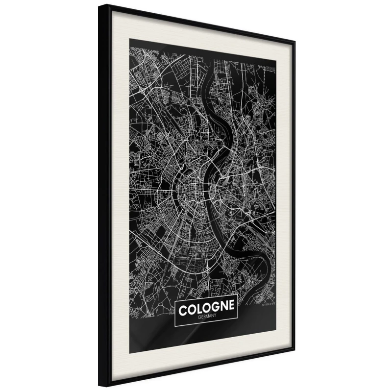 Plakat - Plan miasta: Kolonia (ciemny)