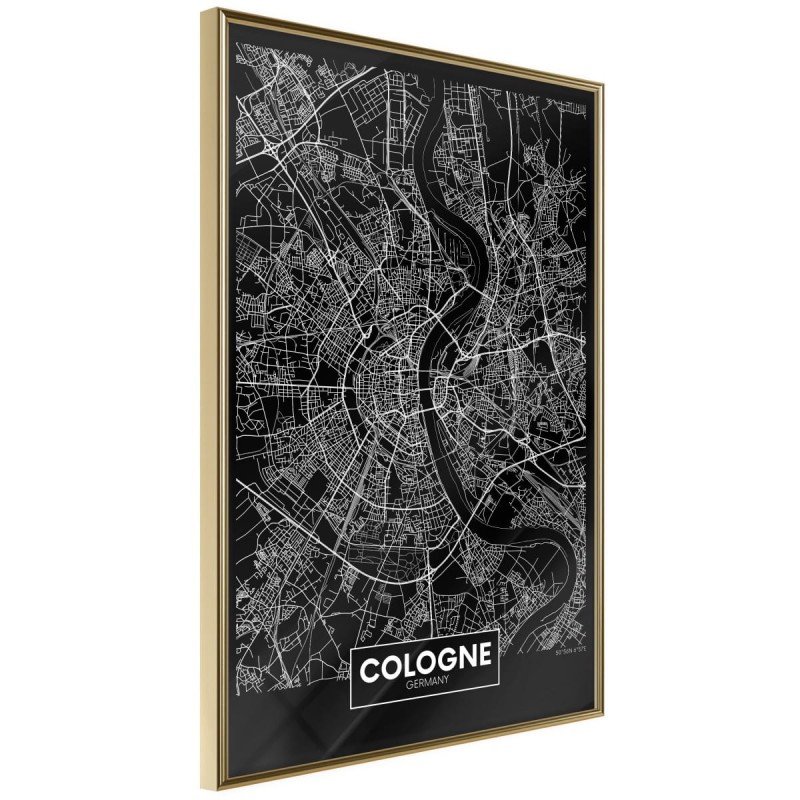 Plakat - Plan miasta: Kolonia (ciemny)