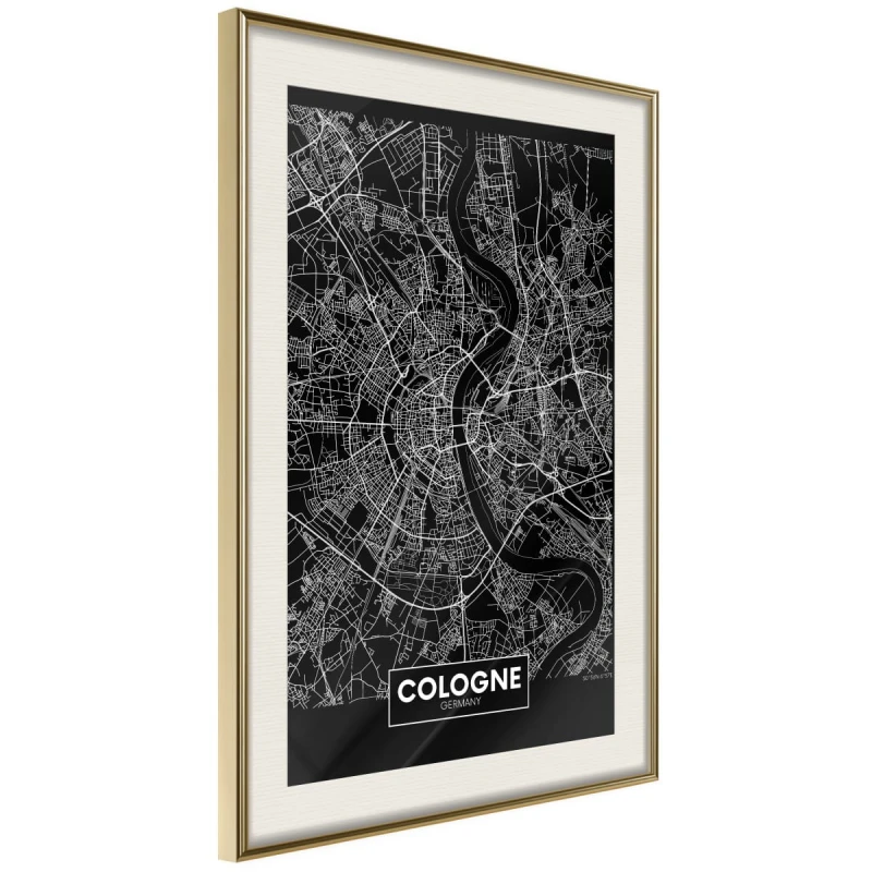 Plakat - Plan miasta: Kolonia (ciemny)