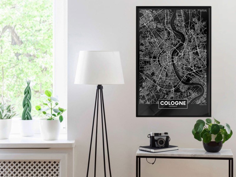 Plakat - Plan miasta: Kolonia (ciemny)