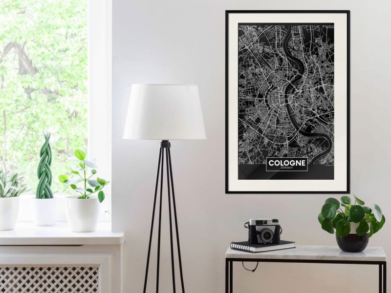 Plakat - Plan miasta: Kolonia (ciemny)