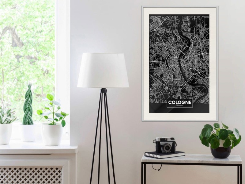 Plakat - Plan miasta: Kolonia (ciemny)