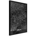 Plakat - Plan miasta: Berlin (ciemny)