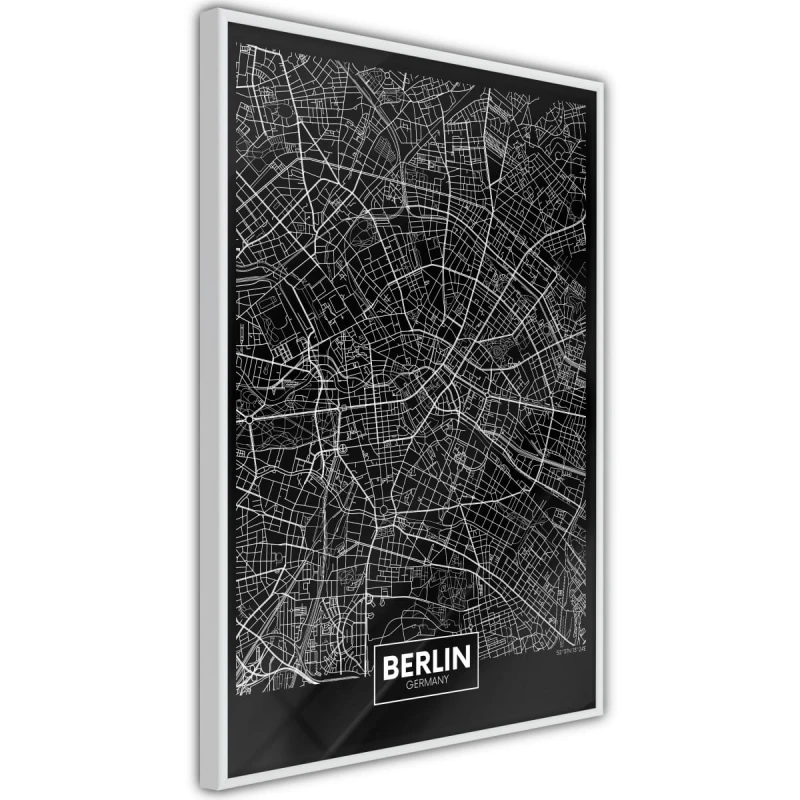 Plakat - Plan miasta: Berlin (ciemny)