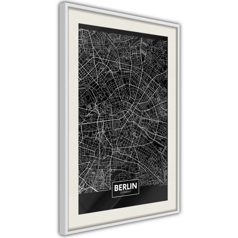 Plakat - Plan miasta: Berlin (ciemny)