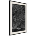 Plakat - Plan miasta: Berlin (ciemny)