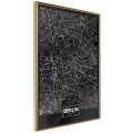 Plakat - Plan miasta: Berlin (ciemny)