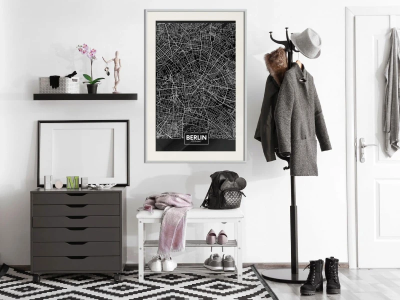 Plakat - Plan miasta: Berlin (ciemny)