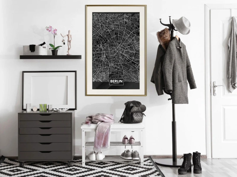 Plakat - Plan miasta: Berlin (ciemny)