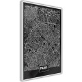 Plakat - Plan miasta: Paryż (ciemny)