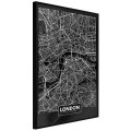 Plakat - Plan miasta: Londyn (ciemny)