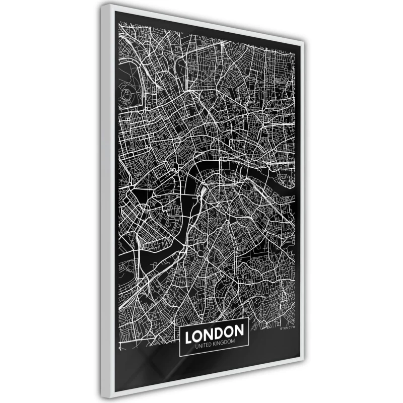 Plakat - Plan miasta: Londyn (ciemny)