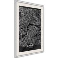Plakat - Plan miasta: Londyn (ciemny)