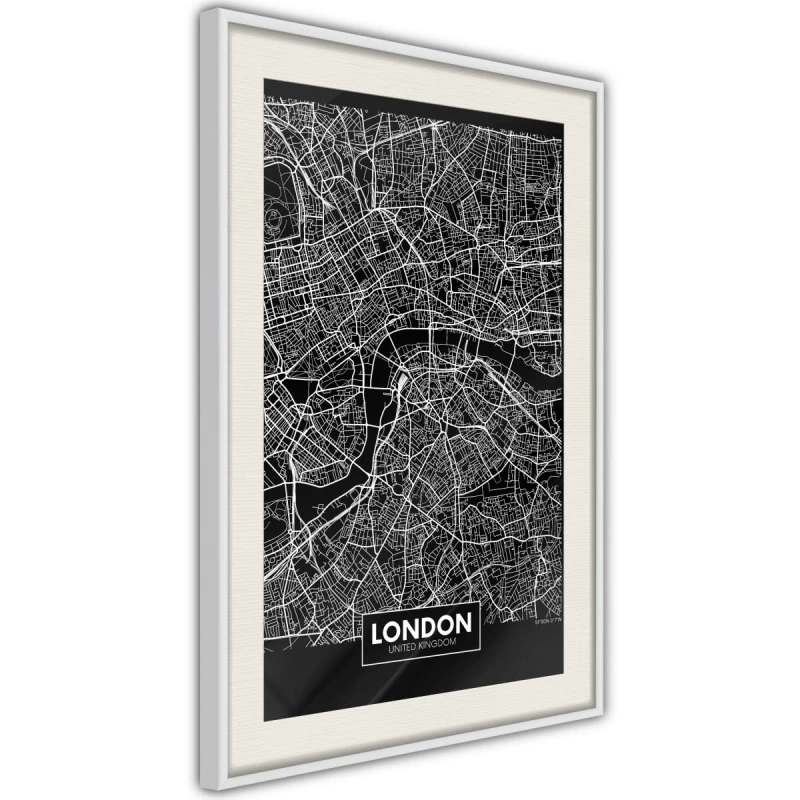 Plakat - Plan miasta: Londyn (ciemny)