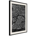 Plakat - Plan miasta: Londyn (ciemny)
