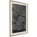 Plakat - Plan miasta: Londyn (ciemny)
