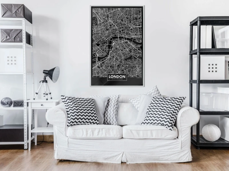Plakat - Plan miasta: Londyn (ciemny)