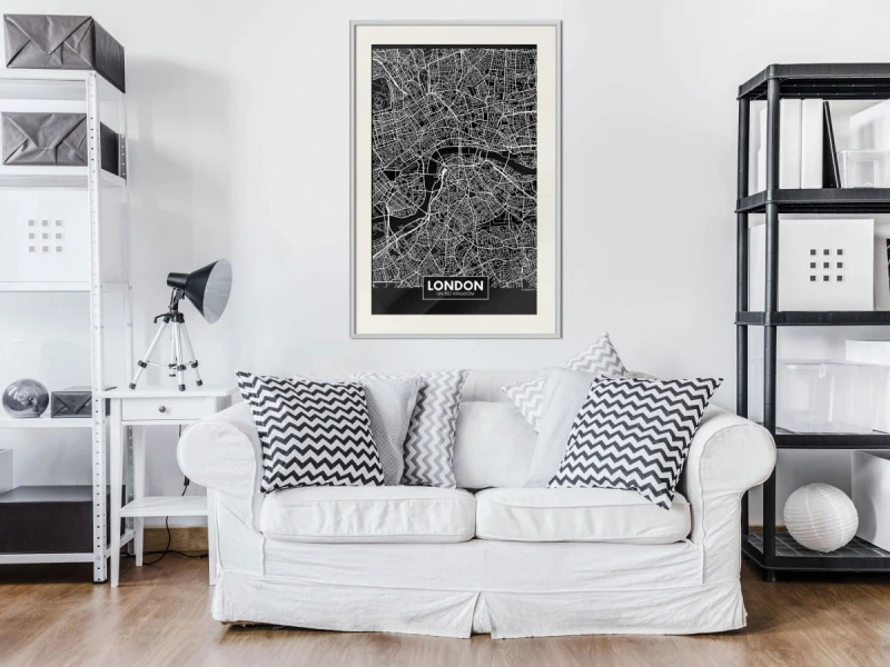 Plakat - Plan miasta: Londyn (ciemny)