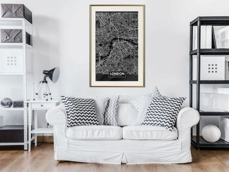 Plakat - Plan miasta: Londyn (ciemny)