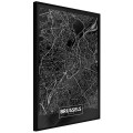 Plakat - Plan miasta: Bruksela (ciemny)