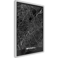 Plakat - Plan miasta: Bruksela (ciemny)