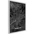 Plakat - Plan miasta: Frankfurt (ciemny)