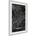 Plakat - Plan miasta: Frankfurt (ciemny)