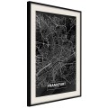 Plakat - Plan miasta: Frankfurt (ciemny)