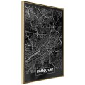 Plakat - Plan miasta: Frankfurt (ciemny)