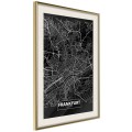 Plakat - Plan miasta: Frankfurt (ciemny)