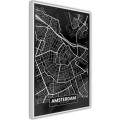 Plakat - Plan miasta: Amsterdam (ciemny)