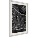 Plakat - Plan miasta: Amsterdam (ciemny)