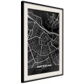 Plakat - Plan miasta: Amsterdam (ciemny)