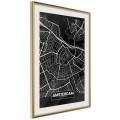 Plakat - Plan miasta: Amsterdam (ciemny)