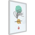 Plakat - Geometryczna instalacja z rośliną