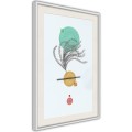 Plakat - Geometryczna instalacja z rośliną