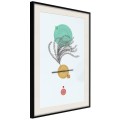 Plakat - Geometryczna instalacja z rośliną