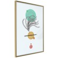 Plakat - Geometryczna instalacja z rośliną