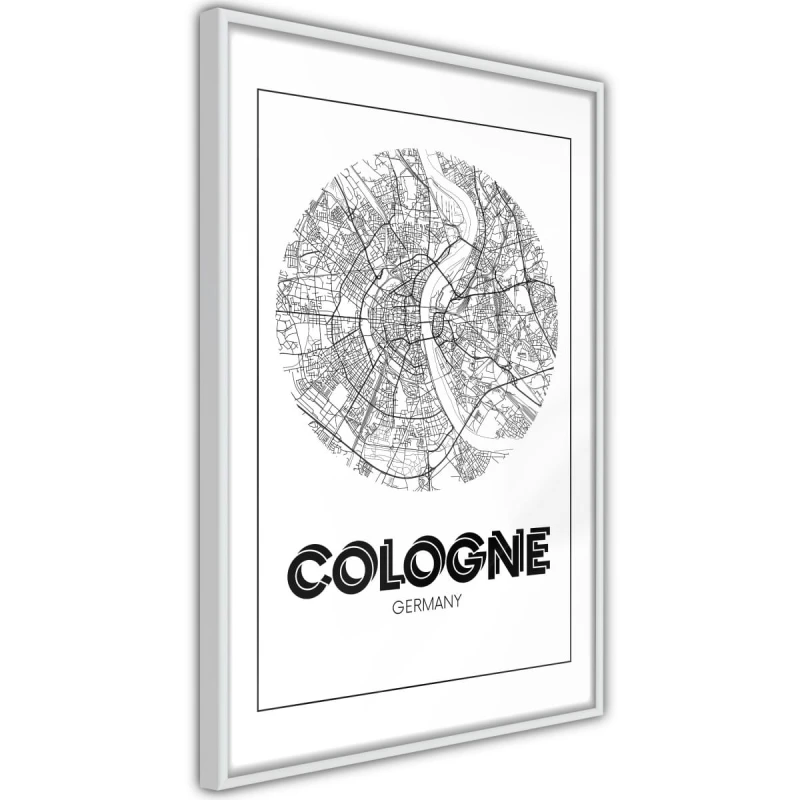 Plakat - Plan miasta: Kolonia (okrągły)