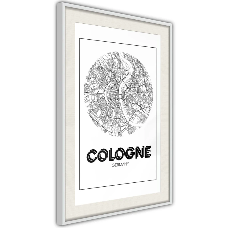 Plakat - Plan miasta: Kolonia (okrągły)