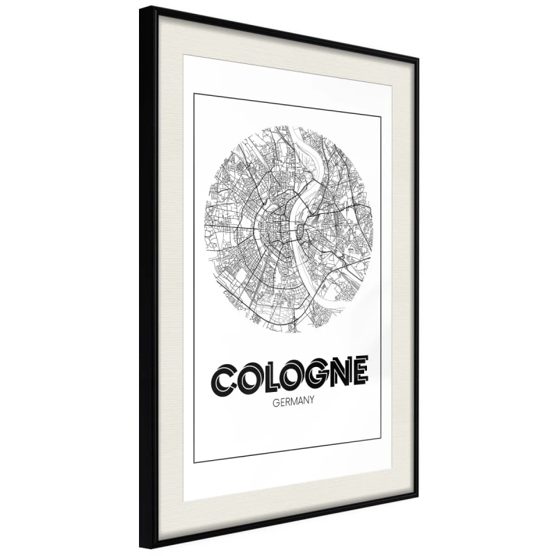 Plakat - Plan miasta: Kolonia (okrągły)